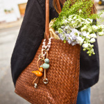 Fågel Nyckelring Silverfärgad Naturläder/Orange Fågel Nyckelring Silverfärgad Naturläder/Orange