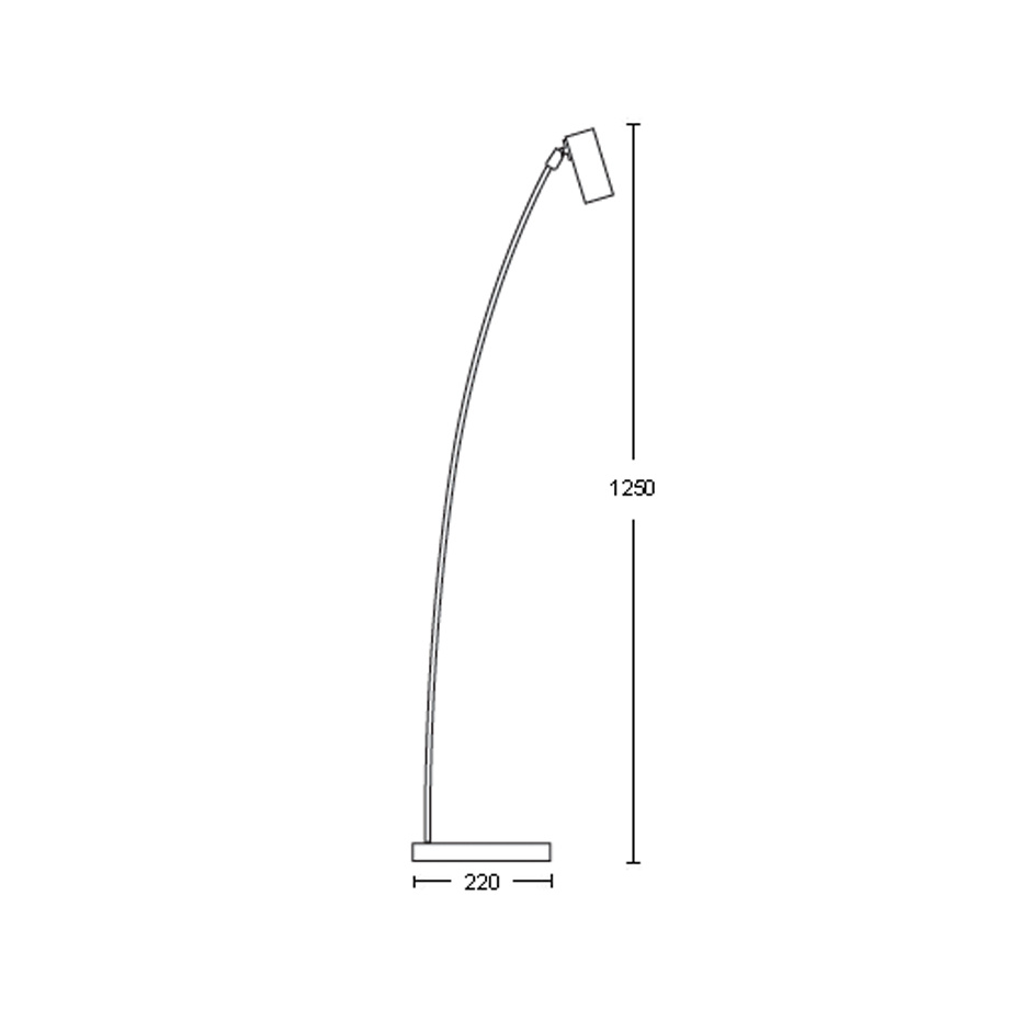 Puck Golvlampa Borstad Mässing