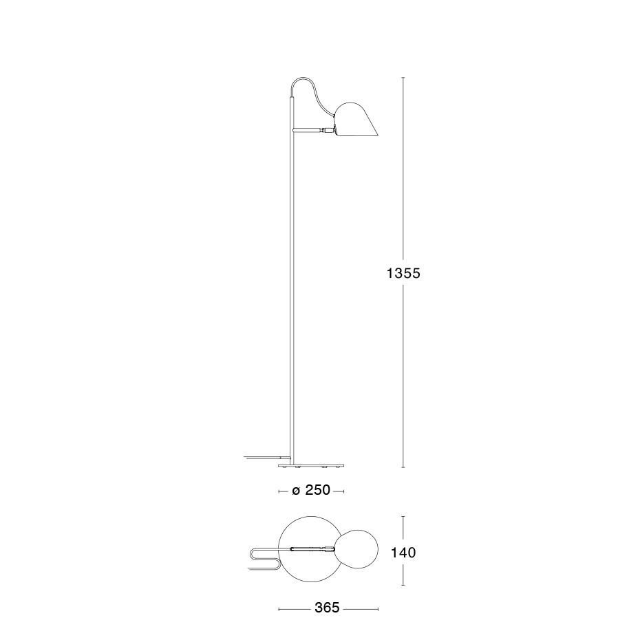 Streck Golvlampa Vit