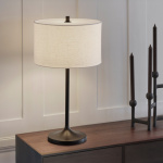 Soft Bordslampa Vit Linne/Metallic Bronze Soft Bordslampa Vit Linne/Metallic Bronze
