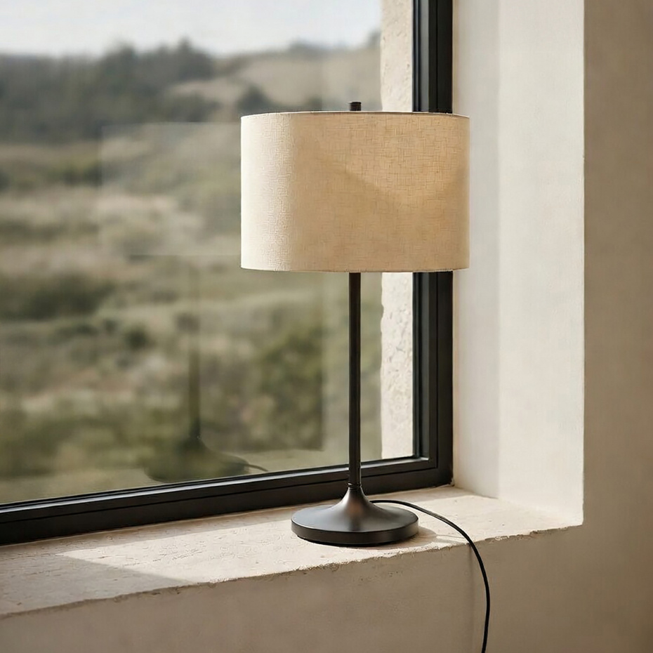 Soft Bordslampa Natur Linne/Metallic Bronze