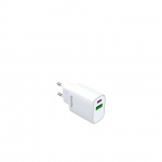 Speedy Charger Väggladdare USB-A & USB-C PD QC 20W Vit Speedy Charger Väggladdare USB-A & USB-C PD QC 20W Vit