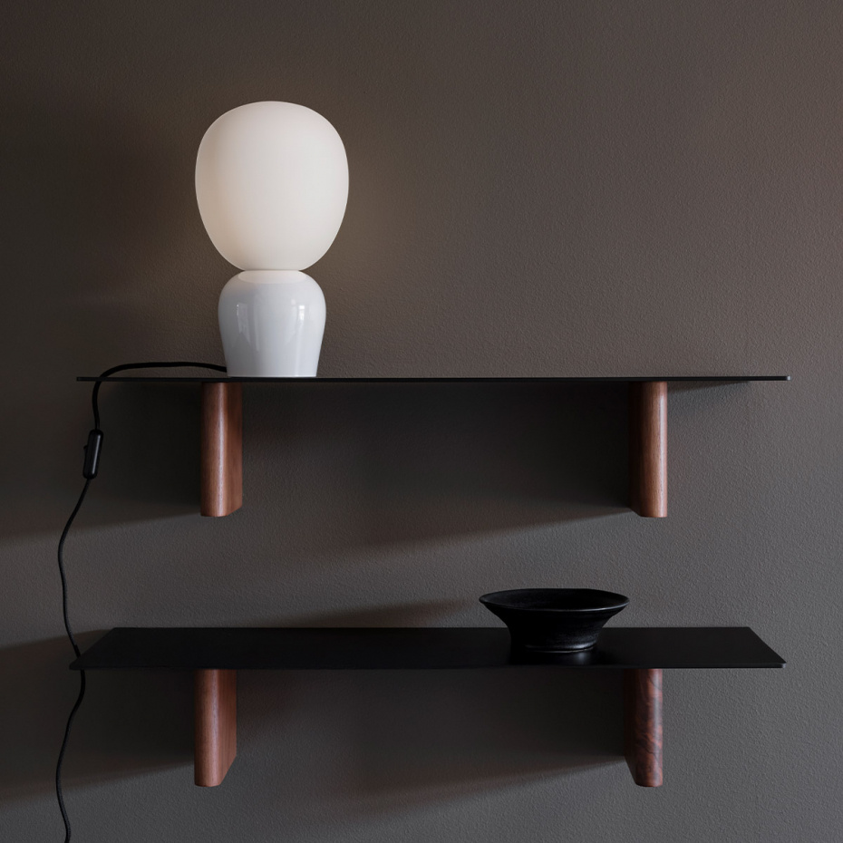 Buddy Bordslampa Blankvit/Opalglas