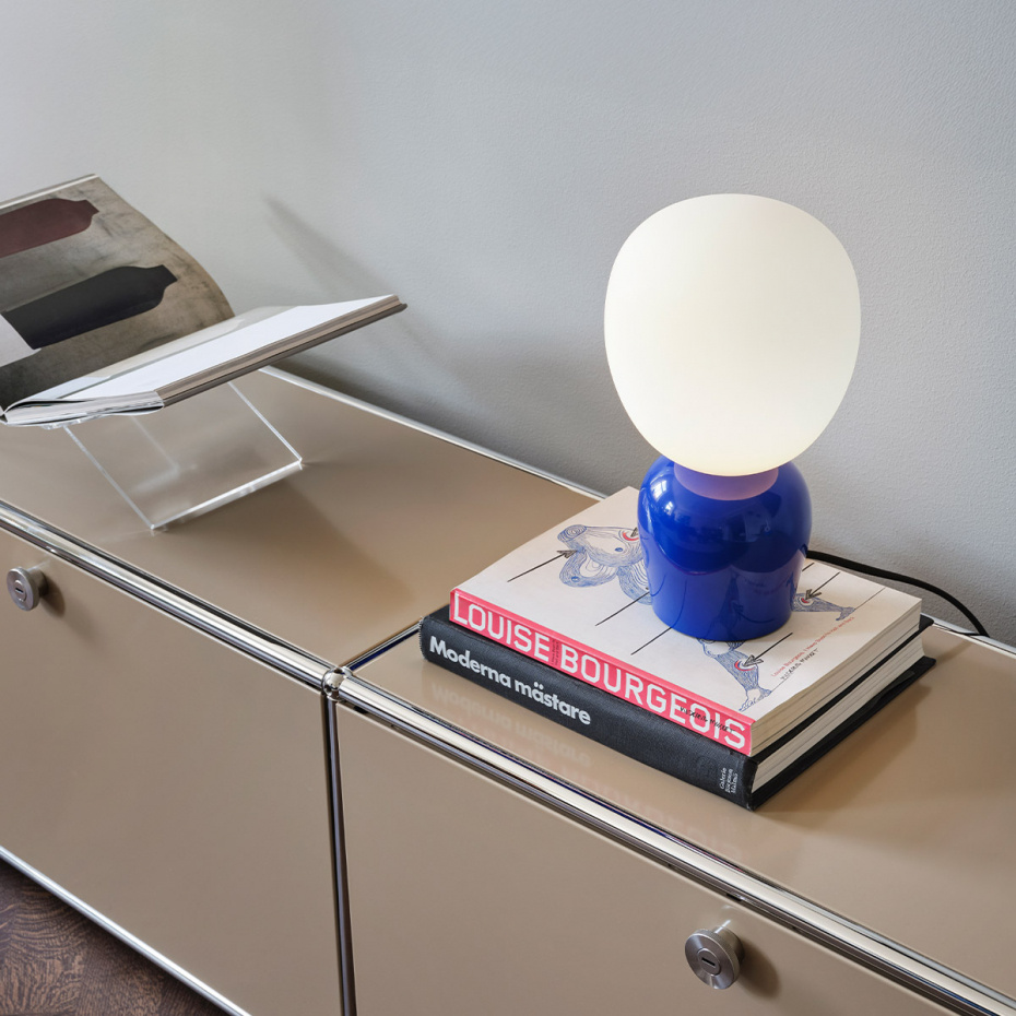 Buddy Bordslampa Ultramarin Blå/Opalglas