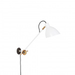 KH#1 Vägglampa Lång Arm Mattvit/Rå Mässing KH#1 Vägglampa Lång Arm Mattvit/Rå Mässing