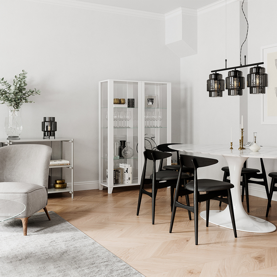 Ebbot Bordslampa H29cm Rökfärgad