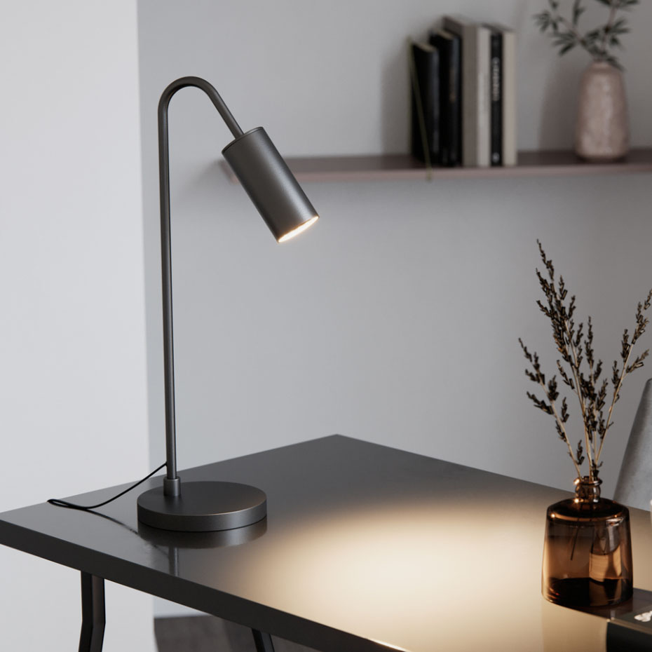 Curve Bordslampa H51cm Mattsvart