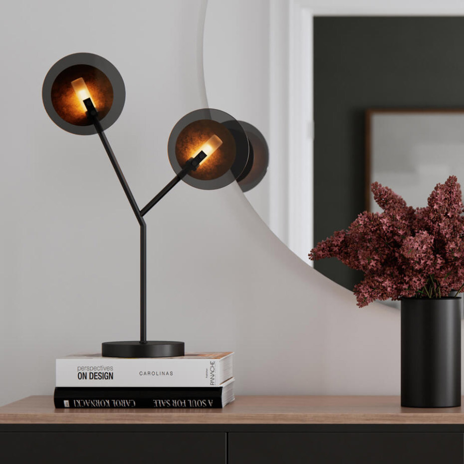 Turno Bordslampa H59cm Mattsvart/Mässing