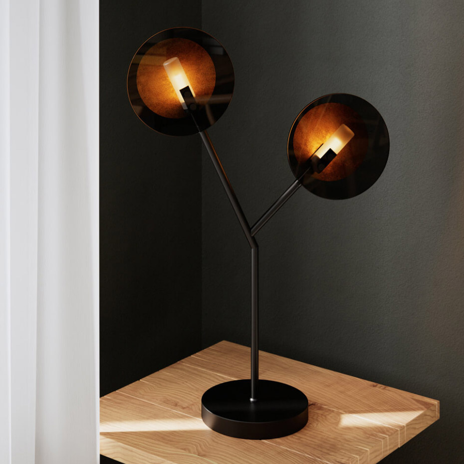 Turno Bordslampa H59cm Mattsvart/Mässing