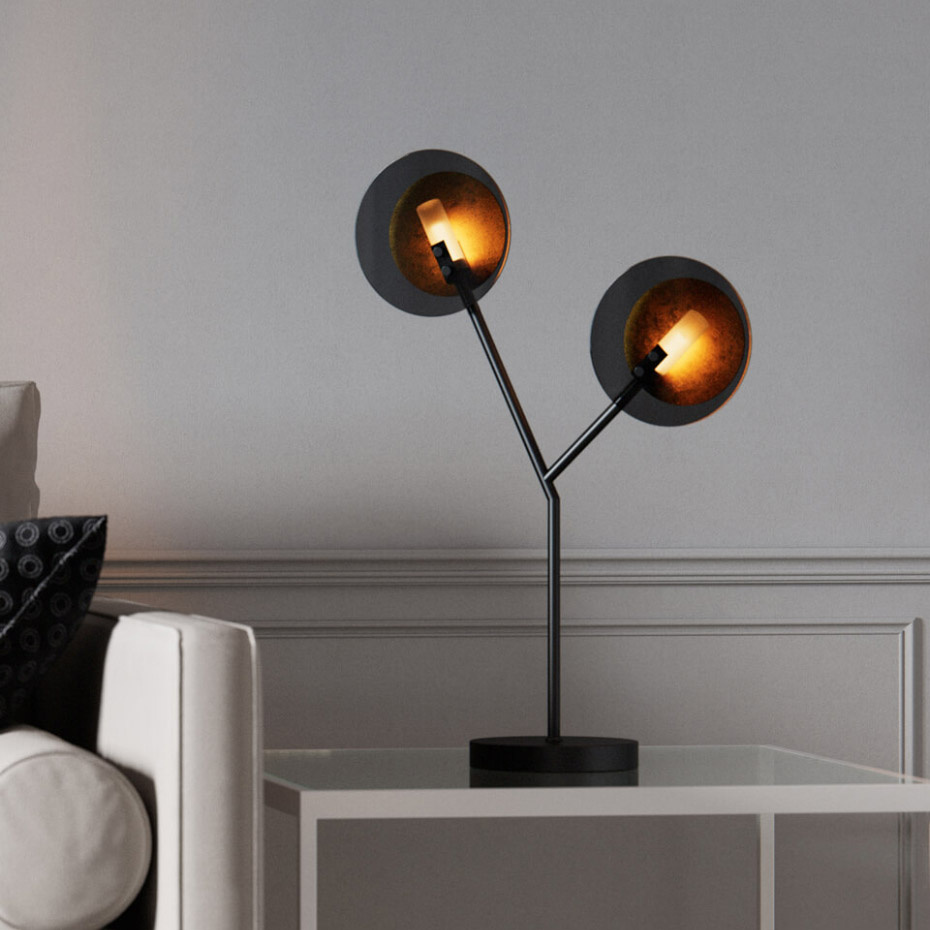 Turno Bordslampa H59cm Mattsvart/Mässing