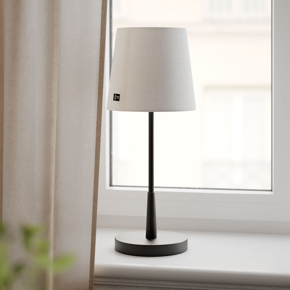 Lumi Bordslampa H48,5cm Mattsvart/Vit