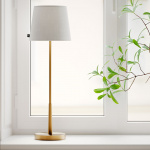 Lumi Bordslampa H68,5cm Mässing/Vit Lumi Bordslampa H68,5cm Mässing/Vit