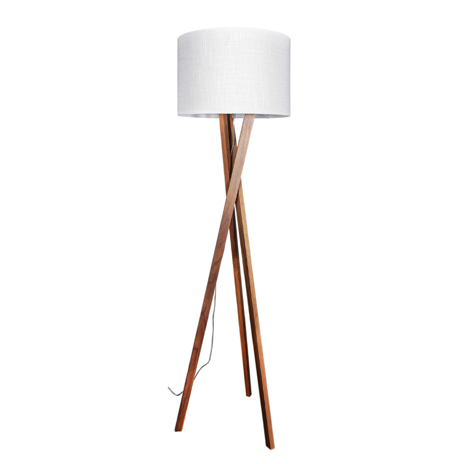 Vega Golvlampa Valnöt/Vit