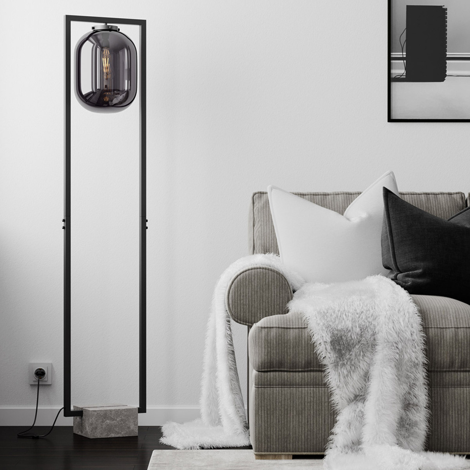 Dixton Golvlampa Rökfärgad