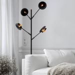 Turno Golvlampa H175cm Mattsvart/Mässing Turno Golvlampa H175cm Mattsvart/Mässing