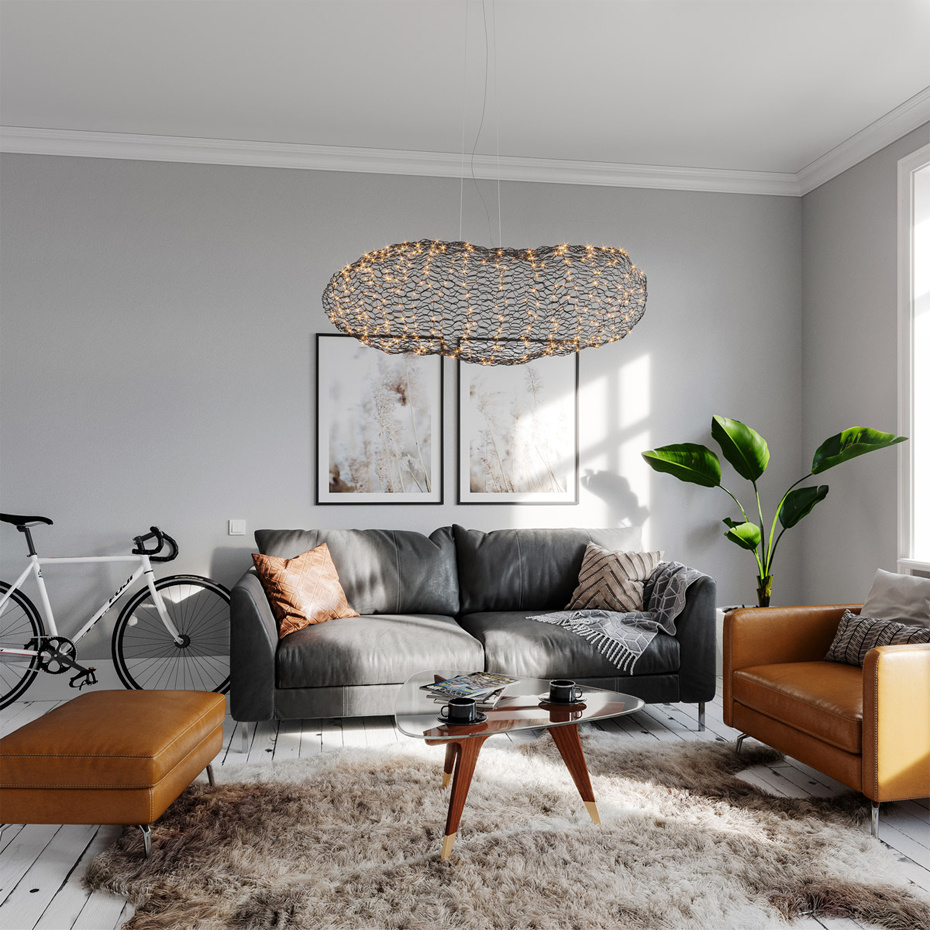 Hayden LED Pendel 115cm Mattsvart