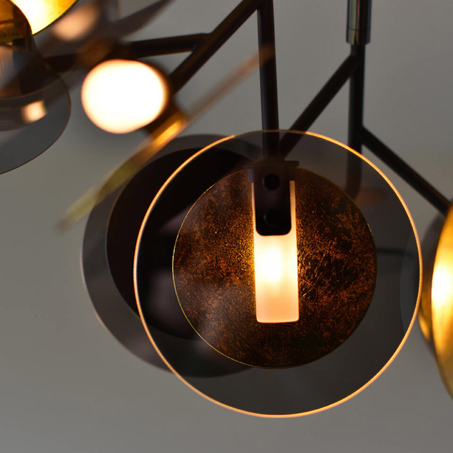 Turno Pendel Ø80cm Mattsvart/Mässing