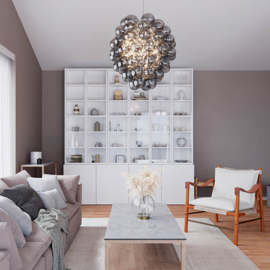 Deluxe Pendel Ø64cm Grå