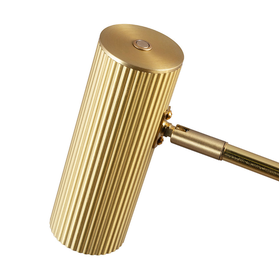 Hubble Read Bordslampa Med Trådlös Laddning Borstad Mässing