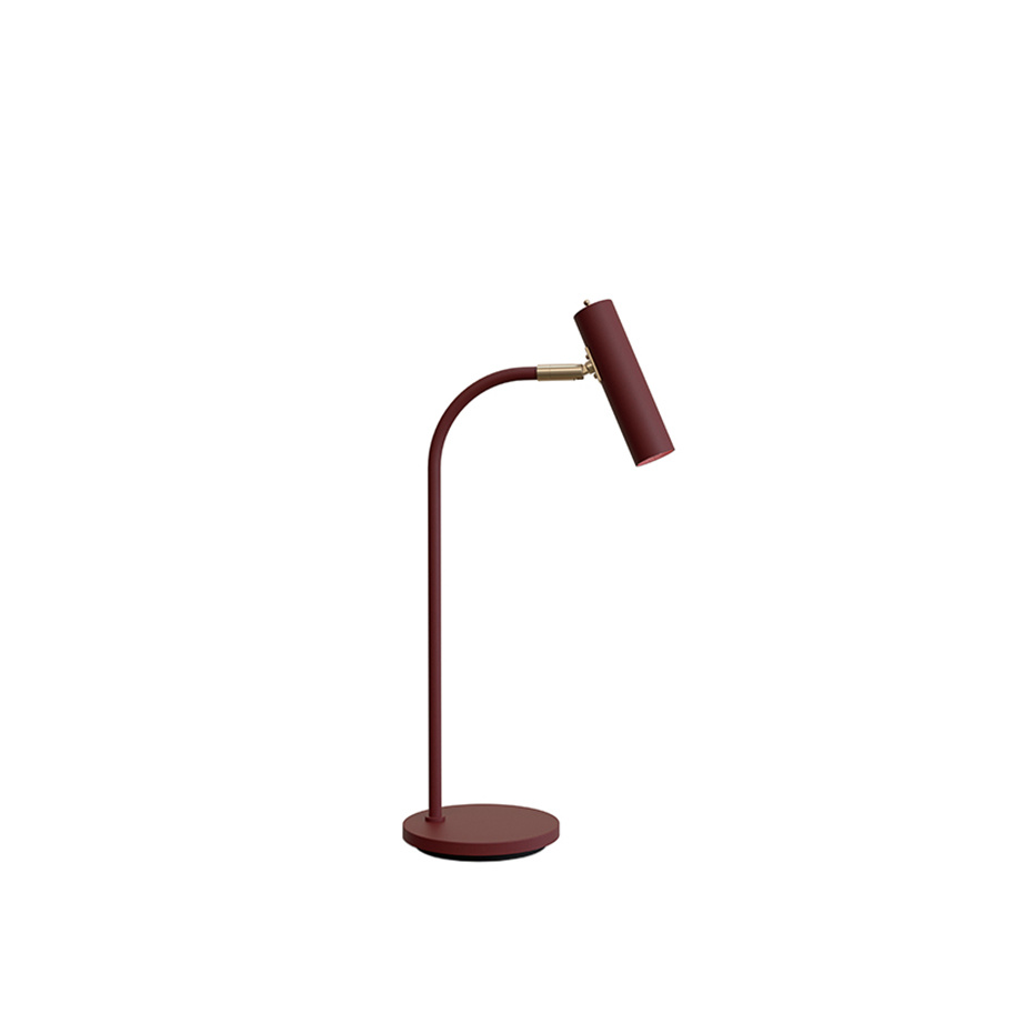Slender Bordslampa Dark Red/Mässing