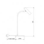 Slender Bordslampa Vit Struktur/Mässing Slender Bordslampa Vit Struktur/Mässing