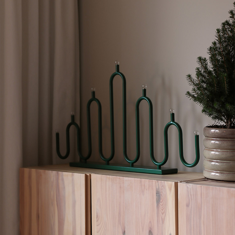 Noel 7 Ljusstake Grön