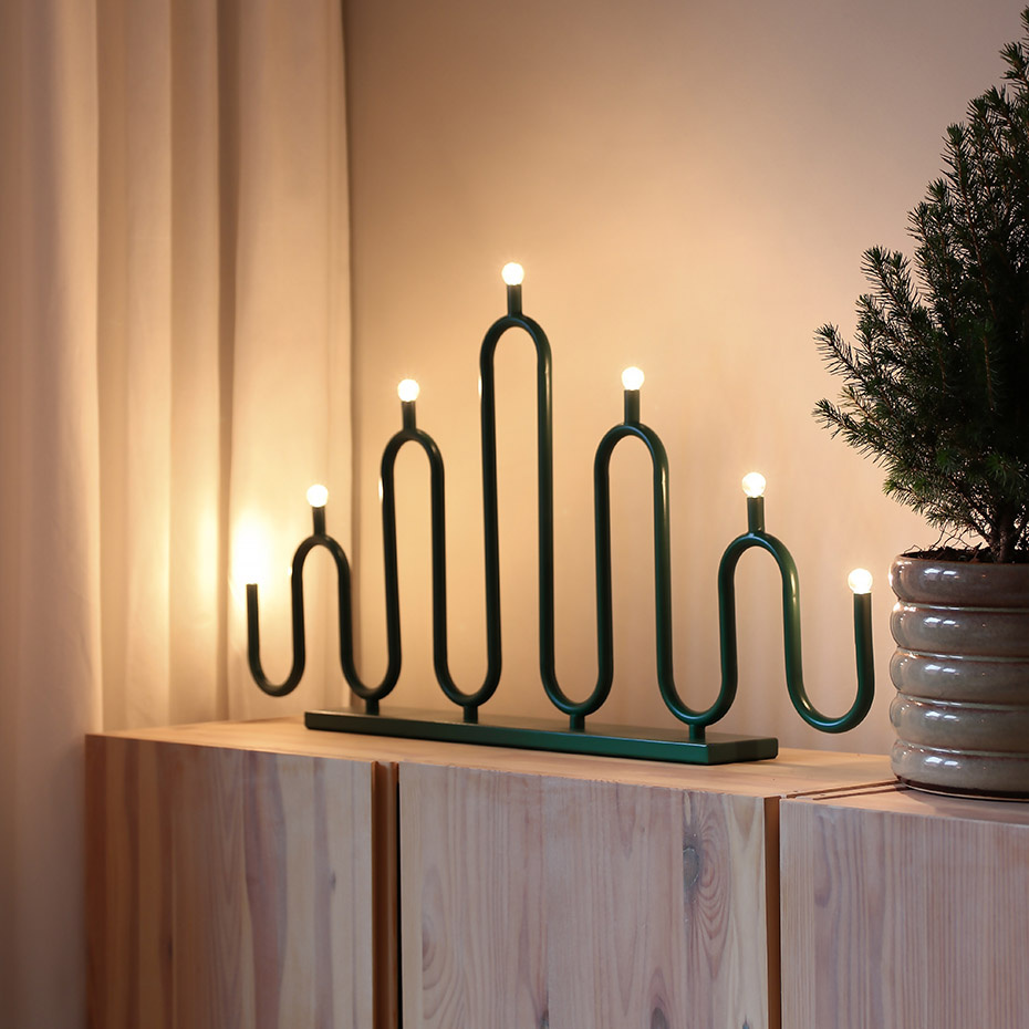 Noel 7 Ljusstake Grön