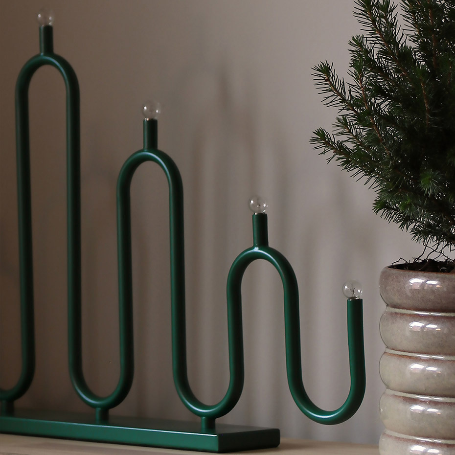 Noel 7 Ljusstake Grön