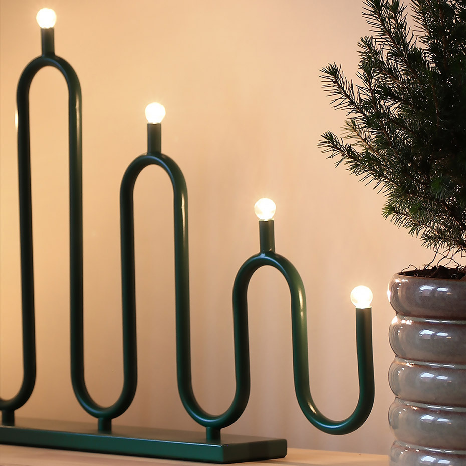 Noel 7 Ljusstake Grön