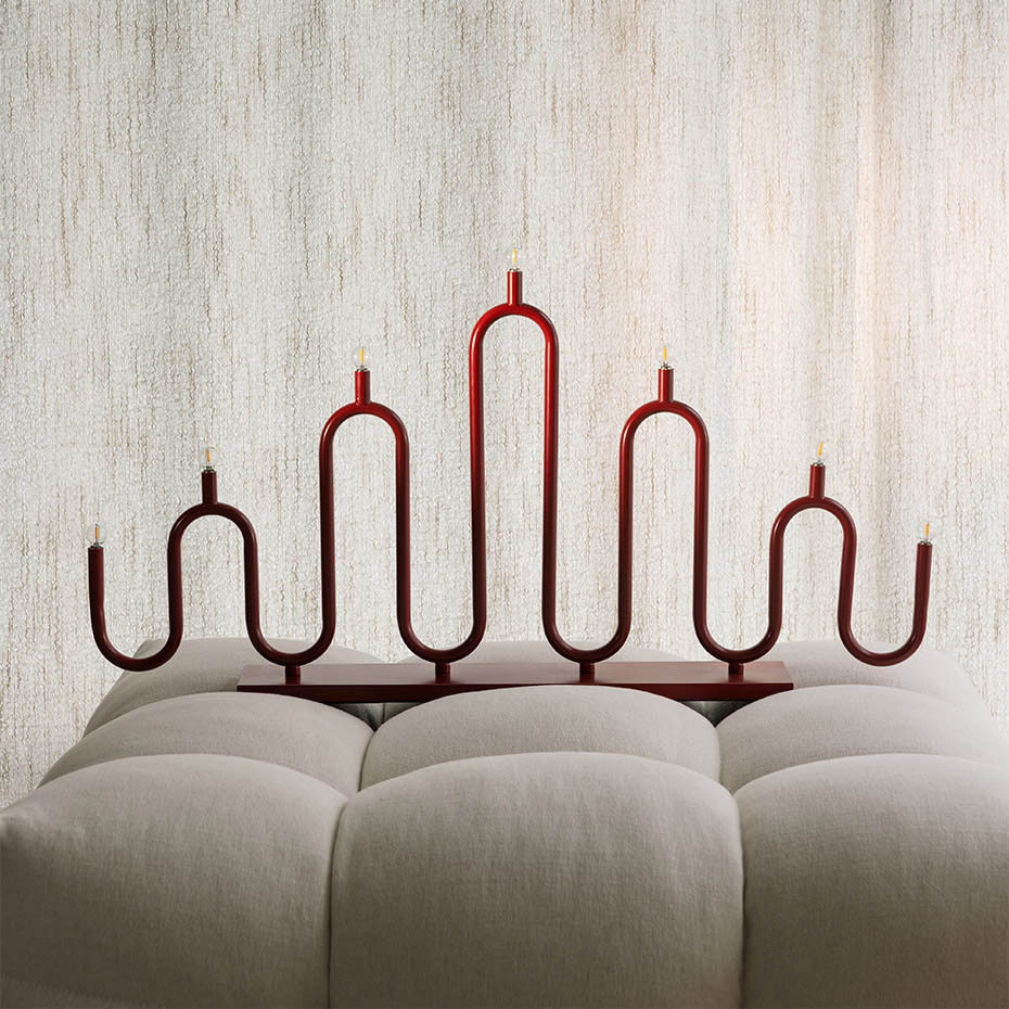 Noel 7 Ljusstake Röd