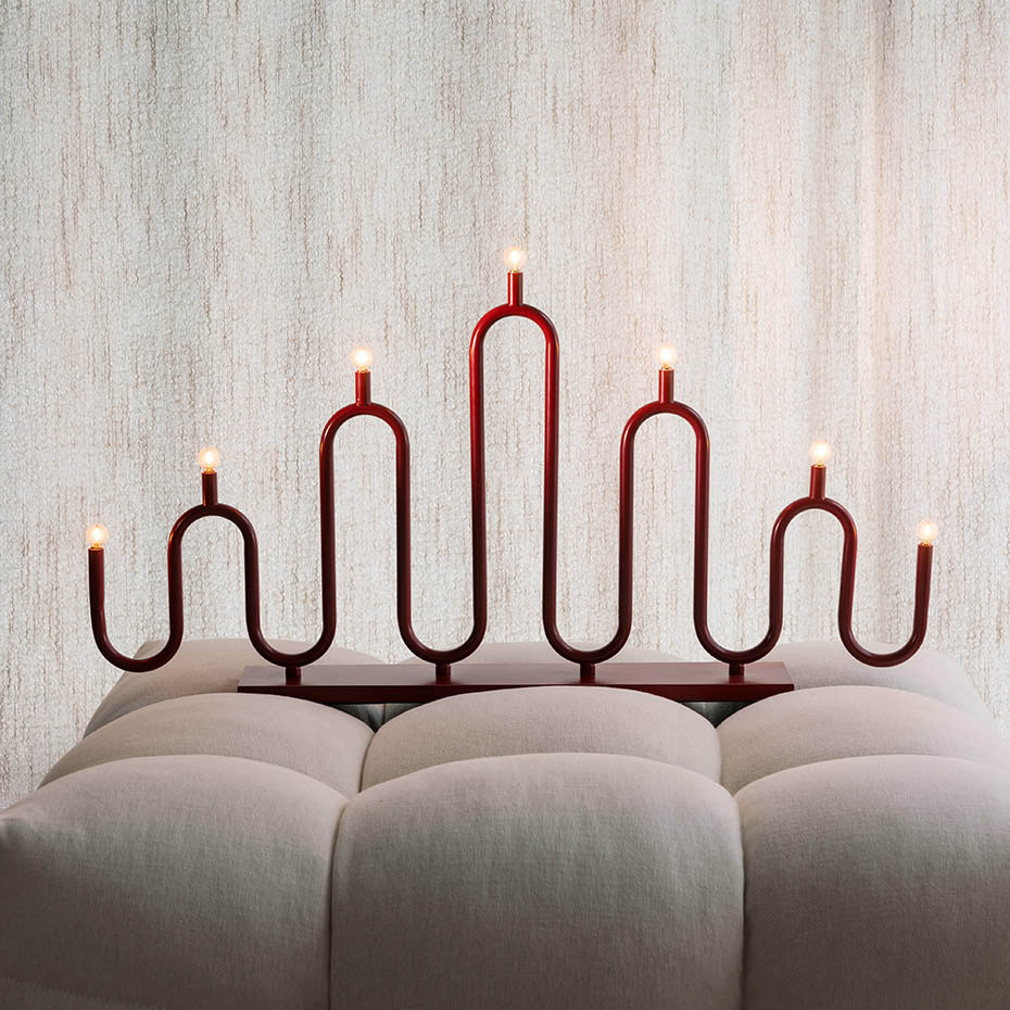 Noel 7 Ljusstake Röd