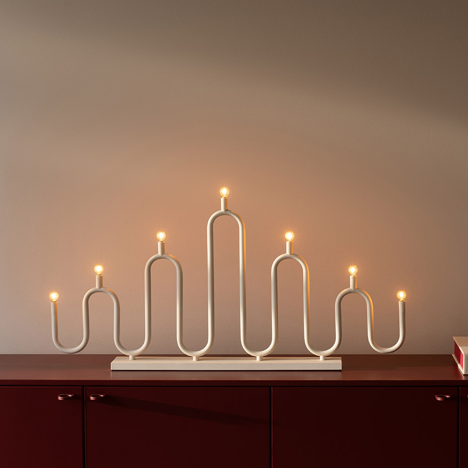 Noel 7 Ljusstake Elfenbensvit