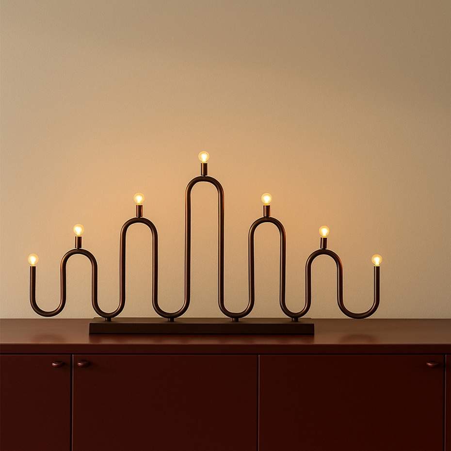 Noel 7 Ljusstake Bronze