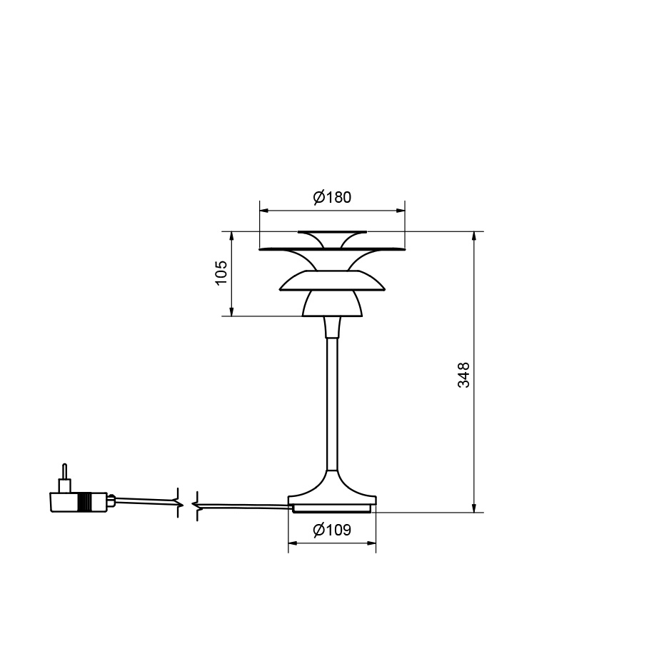 Picasso Bordslampa H35cm Ljus Honung
