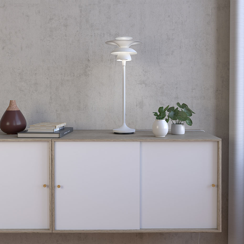 Picasso Bordslampa H46cm Mattvit