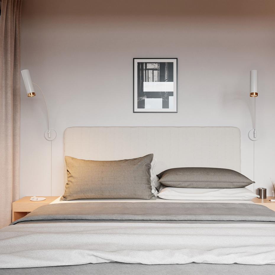 Puls Vägglampa XL Mattvit/Mässing