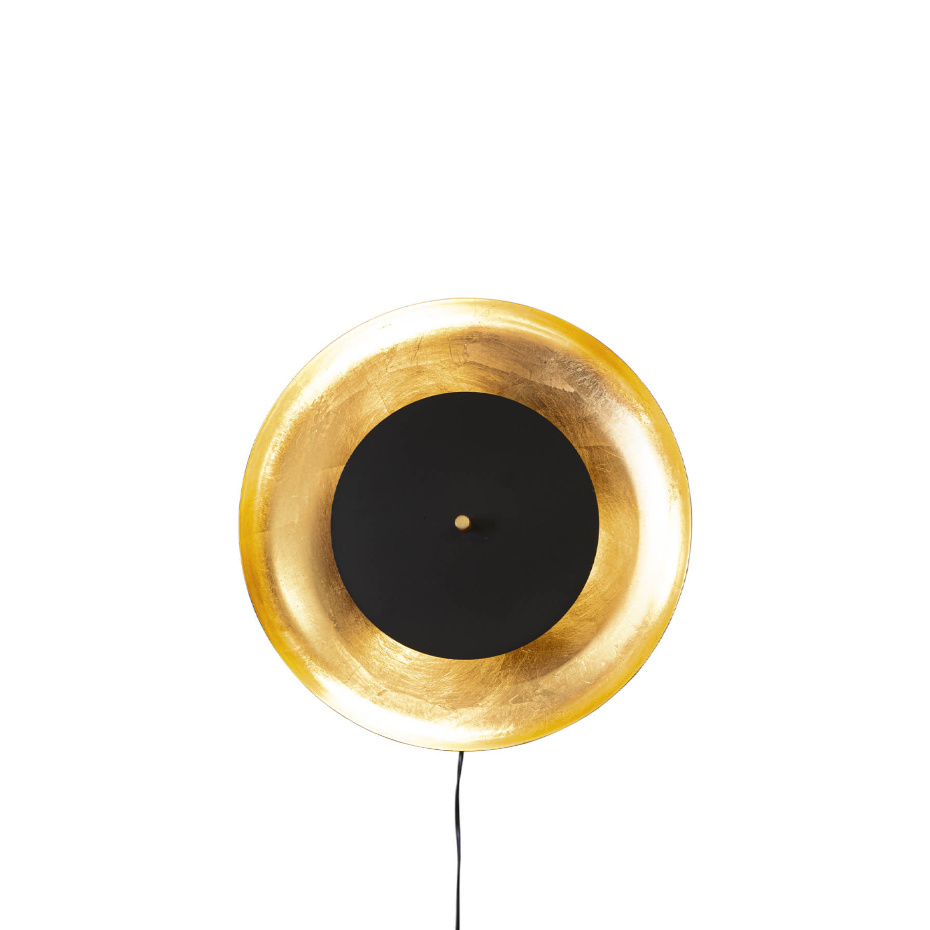 Shelby Vägglampa Ø50cm Mattsvart/Mässing