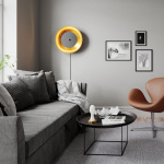 Shelby Vägglampa Ø50cm Mattsvart/Mässing Shelby Vägglampa Ø50cm Mattsvart/Mässing