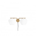 DK Vägglampa 2 Rå Mässing/Opalglas DK Vägglampa 2 Rå Mässing/Opalglas