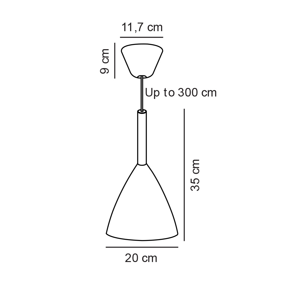 Pure 20 Pendel Svart/Ask