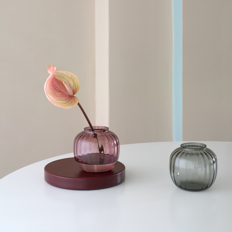 Primula Vas H12,5cm Rökfärgad