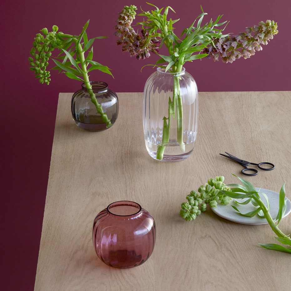 Primula Vas H12,5cm Rökfärgad