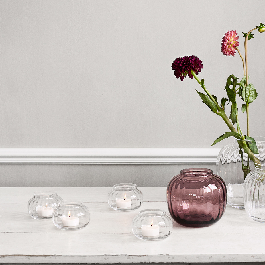 Primula Vas H12,5cm Rökfärgad