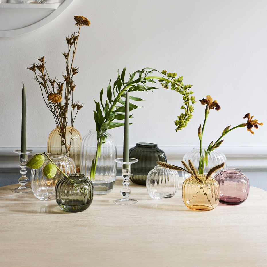 Primula Oval Vas H17,5cm Rökfärgad