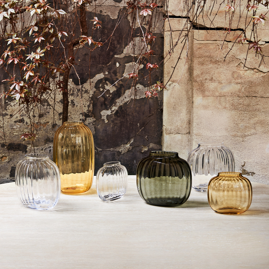 Primula Oval Vas H12,5cm Amber