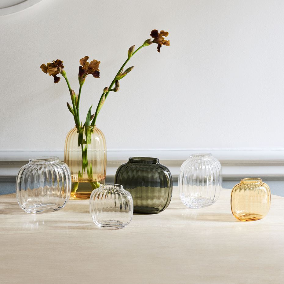 Primula Oval Vas H12,5cm Amber