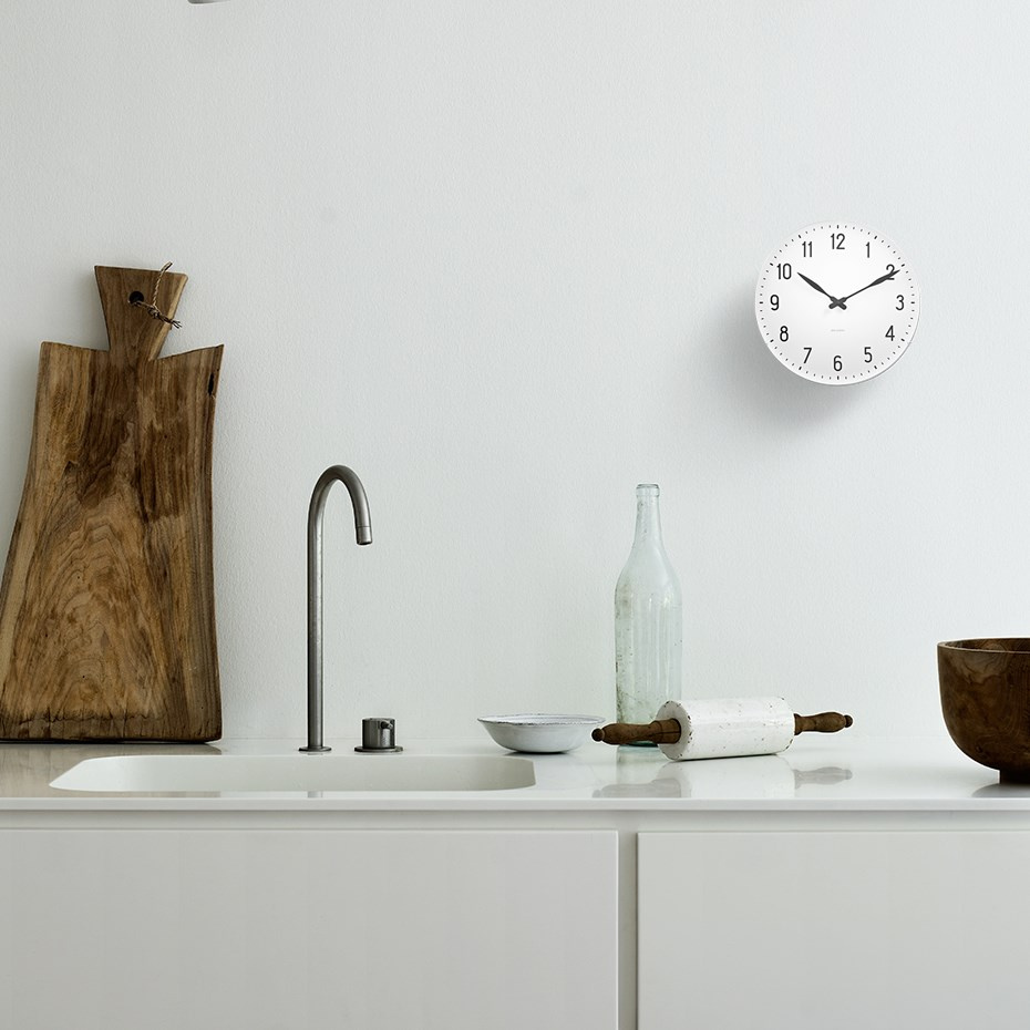 Station Ø48 Väggklocka Vit