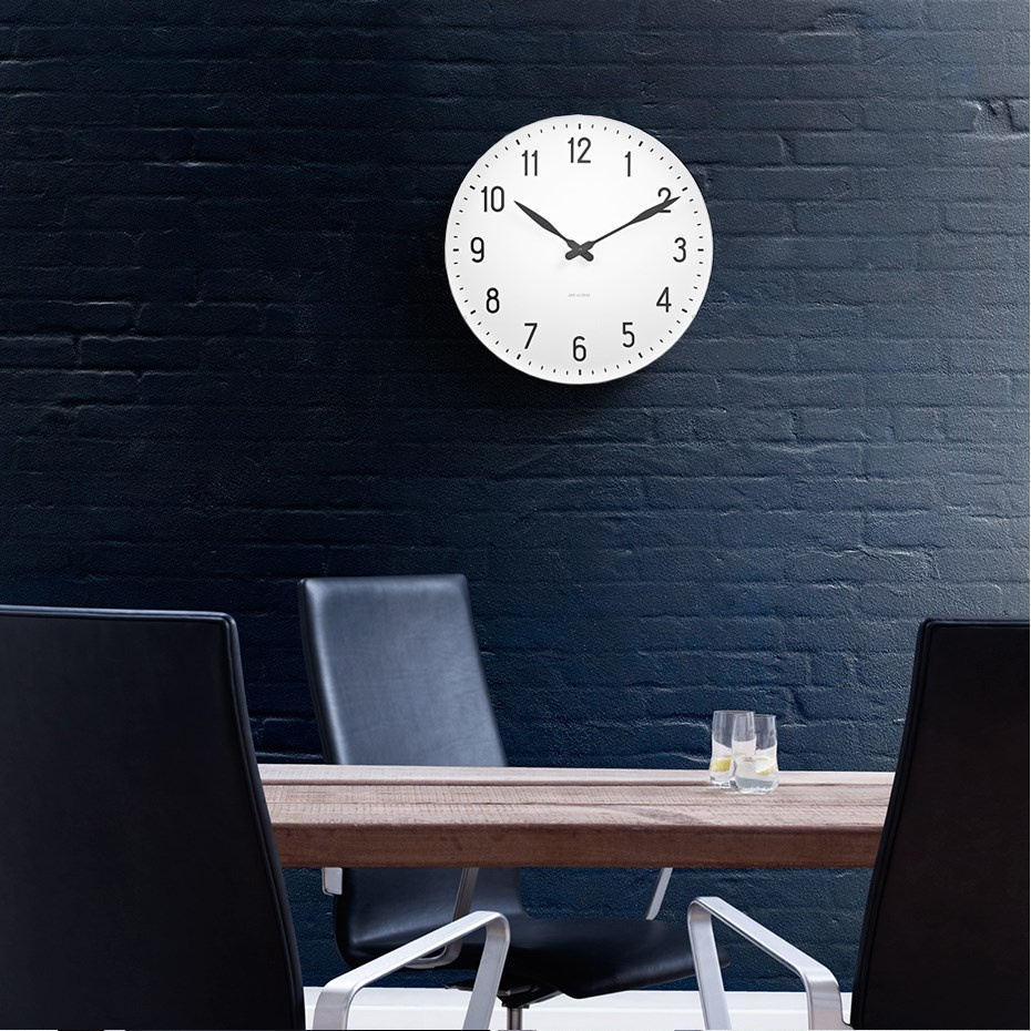 Station Ø48 Väggklocka Vit