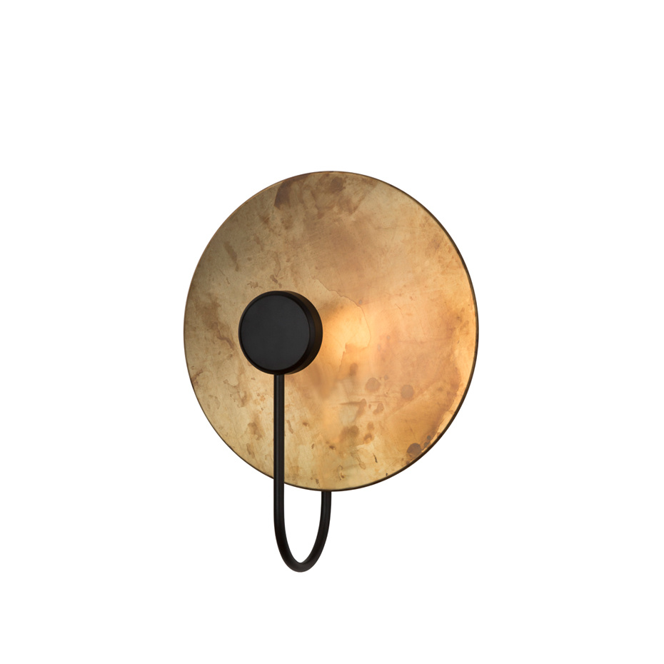 Sol Vägglampa Rå Mässing/Mattsvart