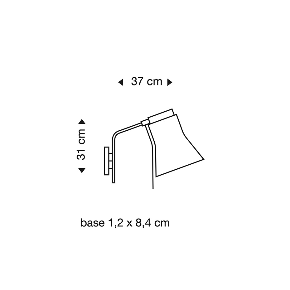 Petite 4630 Vägglampa Walnut